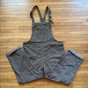 Aerie brown courdoroy razorback Overalls with Adjustable Straps